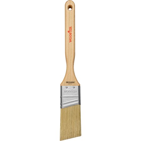 Wooster 1-1/2" Angle Sash Paint Brush, White China Bristle, Sealed Maple Wood Handle Z1222